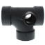 3" x 3" x 3" x 1-1/2" x 1-1/2" Hub ABS Sanitary Tee with 90-Degree Right & Left Inlets (5870R)