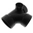 4" x 4" x 4" x 2" x 2" Hub ABS Sanitary Tee with 90° Right & Left Inlets (5870R)