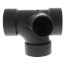 3" x 3" x 3" x 2" Hub ABS Sanitary Tee with 90° Left Inlet (5871)