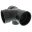 3" x 3" x 3" x 1-1/2" Hub ABS Sanitary Tee with 90° Left Inlet (5871)