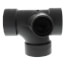 3" x 3" x 3" x 1-1/2" Hub ABS Sanitary Tee with 90° Left Inlet (5871)