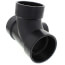 3" x 3" x 3" x 2" Hub ABS Sanitary Tee with 90° Right Inlet (5872)