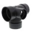3" x 3" x 3" x 2" Hub ABS Sanitary Tee with 90° Right Inlet (5872)