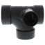 3" x 3" x 3" x 2" Hub ABS Sanitary Tee with 90° Right Inlet (5872)