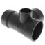3" x 3" x 3" x 1-1/2" Hub ABS Sanitary Tee with 90° Right Inlet (5872)