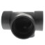3" x 3" x 3" x 1-1/2" Hub ABS Sanitary Tee with 90° Right Inlet (5872)