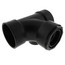 3" x 3" x 2" x 2" Hub ABS Sanitary Tee with 90° Right Inlet (5872)