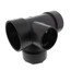 3" x 3" x 2" x 2" Hub ABS Sanitary Tee with 90° Right Inlet (5872)