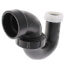 1-1/2" or 1-1/2" x 1-1/4" H x SJ ABS L.A. Pattern P-Trap with Union Joint (5893)