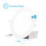 4" Smart WiFi Recessed LED Downlight, 9W 810 Lumens, RGBCW 2700K-6500K, Wet Rated (6 Pack)