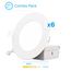 4" 5CCT Selectable New Construction 9W 850LM 0-10V Dimmable LED Light 120-277V - White (6 Pack)