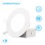 4" 5CCT Selectable New Construction 9W 850LM 0-10V Dimmable LED Light 120-277V - White (6 Pack)