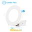 4" LED Downlight with Night Light Selectable 9W 750LM Dimmable (6 Pack)