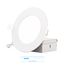 4" 6000K Recessed LED Downlight, 9W, 750 Lumens, Triac Dimming, Wet Rated  - Clear White (6 Pack)