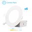 4" 5CCT Recessed LED Downlight, 9W, 750 Lumens, Triac Dimming, Wet Rated (6 Pack)