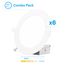 6" 5CCT Selectable New Construction 12W 1200 lm 0-10V Dimmable LED Light 120-277V - White (6 Pack)