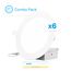 6" 3000K Recessed LED Downlight, 12W, 1050 Lumens, Triac Dimming, Wet Rated - Warm White (6 Pack)
