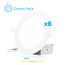 6" 4000K Recessed LED Downlight, 12W, 1050 Lumens, Triac Dimming, Wet Rated - Cool White (6 Pack)
