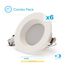 4" Retrofit 2700K Integrated LED Recessed Light Kit 9W 750LM Remodel, Dimmable, Wet Rated - Soft White (6 Pack)