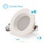 4" Retrofit 5000K Integrated LED Recessed Light Kit 9W 750LM Remodel, Dimmable, Wet Rated - Daylight (6 Pack)