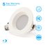 4" Retrofit 5000K Integrated LED Recessed Light Kit 9W 750LM Remodel, Dimmable, Wet Rated - Daylight (6 Pack)