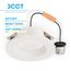 4" 3CCT Selectable 9W 750LM Recessed Retrofit LED Sleek Series Downlight Kit, Dimmable, Wet Rated (6 Pack)