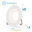 6" Retrofit 2700K Integrated LED Recessed Light Kit 12W 1100LM Remodel, Dimmable, Wet Rated  - Soft White (6 Pack)