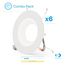6" Retrofit 3000K Integrated LED Recessed Light Kit 12W 1100LM Remodel, Dimmable, Wet Rated - Warm White (6 Pack)