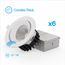 4" Gimbal 24-Degree 5CCT Selectable New Construction 12W 960LM 0-10V Dimmable LED Recessed Light, 120-277V - White (6 Pack)