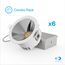 4" 50-Degree 5CCT Selectable New Construction 12W 960LM Triac Dimmable LED Light - White (6 Pack)