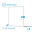 2' x 2' 5000K 3900/5200/6500 Lumen 0-10V Adjustable Watt Backlit Panel Light (4 Pack)
