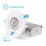 4" 360-Degree Gimbal Selectable 12W 1200LM Dimmable LED (6 Pack)