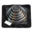 Closed to 5-3/4" Square 35 Year Master Flash for Metal Roofs, Model #3 (Black EPDM)