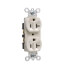 Isolated Ground Heavy-Duty Commercial Specification Grade Duplex Receptacle, 20A, 2P - White (125V)
