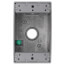 1-Gang, 1/2", 3 Holes Universal Weatherproof Box w/ Mounting Lugs (Silver)