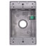 1-Gang, 1/2", 5 Holes Universal Weatherproof Box w/ Mounting Lugs (Silver)