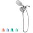 Inly Aromatherapy Chrome 6 Function 6-1/2" Diameter Spray Head Eco Rainshower And Handshower, IN208C2