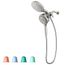 Spot Resist Brushed Nickel 6 function 6-1/2" Diameter Spray Head Eco Rainshower And Handshower, IN208C2SRN