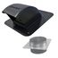 DryerJack 477 Low-Profile Galvalume Steel Dryer Roof Vent w/ RoofNeck (Black)