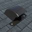 DryerJack 477 Low-Profile Galvalume Steel Dryer Roof Vent w/ RoofNeck (Black)