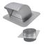 DryerJack 477 Low-Profile Galvalume Steel Dryer Roof Vent w/ RoofNeck (Mill Finish)
