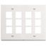 12 Port Faceplate 2 Gang, White (Includes Ports), BAL-PP12