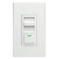 Single-Pole/3-Way IllumaTech Low Voltage Fluorescent Slide Dimmer, LED Locator, 300W - White (120V)