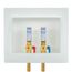 Du-All 1/2" Sweat Washing Machine Outlet Box w/ Water Hammer Arrestor Valves, 1/4 Turn