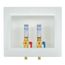Du-All 1/2" PEX Crimp Washing Machine Outlet Box w/ Water Hammer Arrestor Valves, 1/4 Turn
