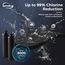 Gravity-Fed Stainless Steel Countertop Water Filter System, Black Wood Base w/ 2 Activated Carbon Water Filters, 3.17 Gal