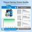 3 Stage Whole House Water Filter System w/ 20" Heavy Metal & Anti-Scale Filters, Horizontal Housings