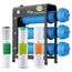 3 Stage Whole House Water Filter System w/ 20" Heavy Metal & H2S Reducing Filters, Horizontal Housings