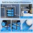 3 Stage Whole House Water Filter System w/ 20" Heavy Metal & H2S Reducing Filters, Horizontal Housings