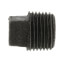 1/2" Black Solid Plug